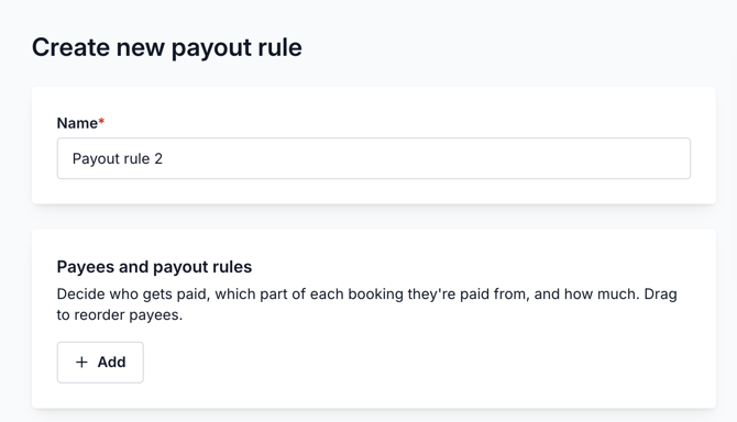create new payout rule
