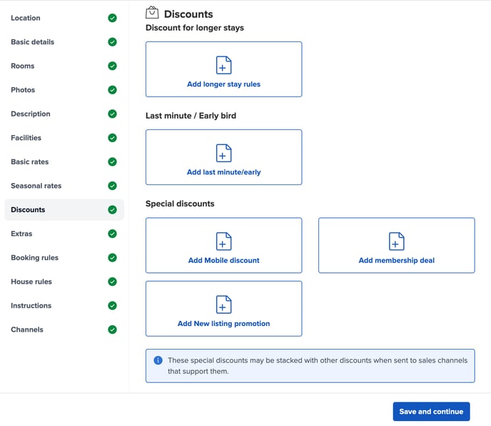 Discounts in the Listing builder of Your.Rentals