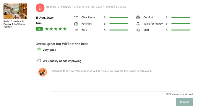 responding to reviews